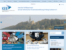 Tablet Screenshot of keb-amberg-sulzbach.de